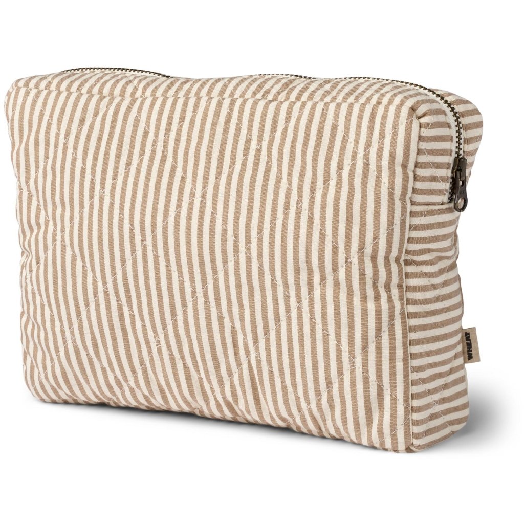 Toilettaske, quilted- Ziggi-Cappucino striped- Stor