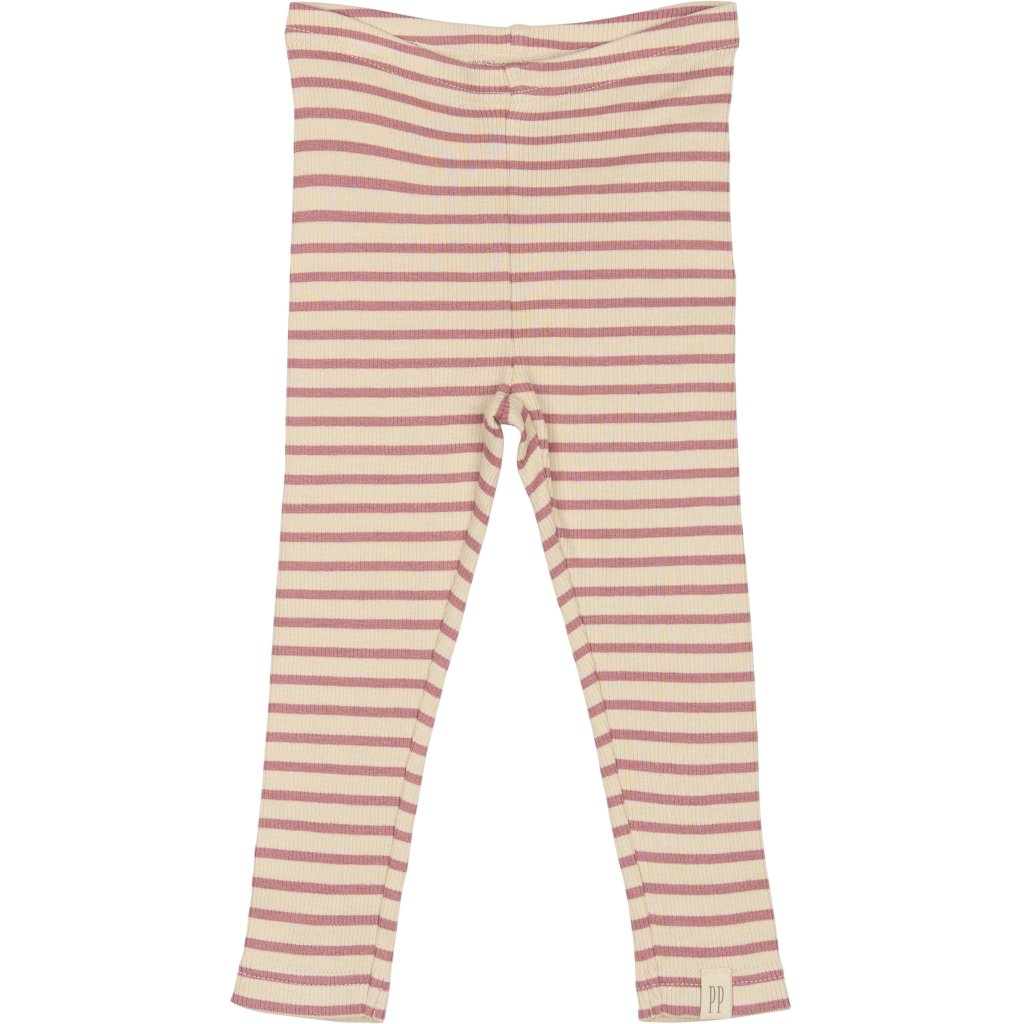 Leggins Rib- Nostalgic rose/off white
