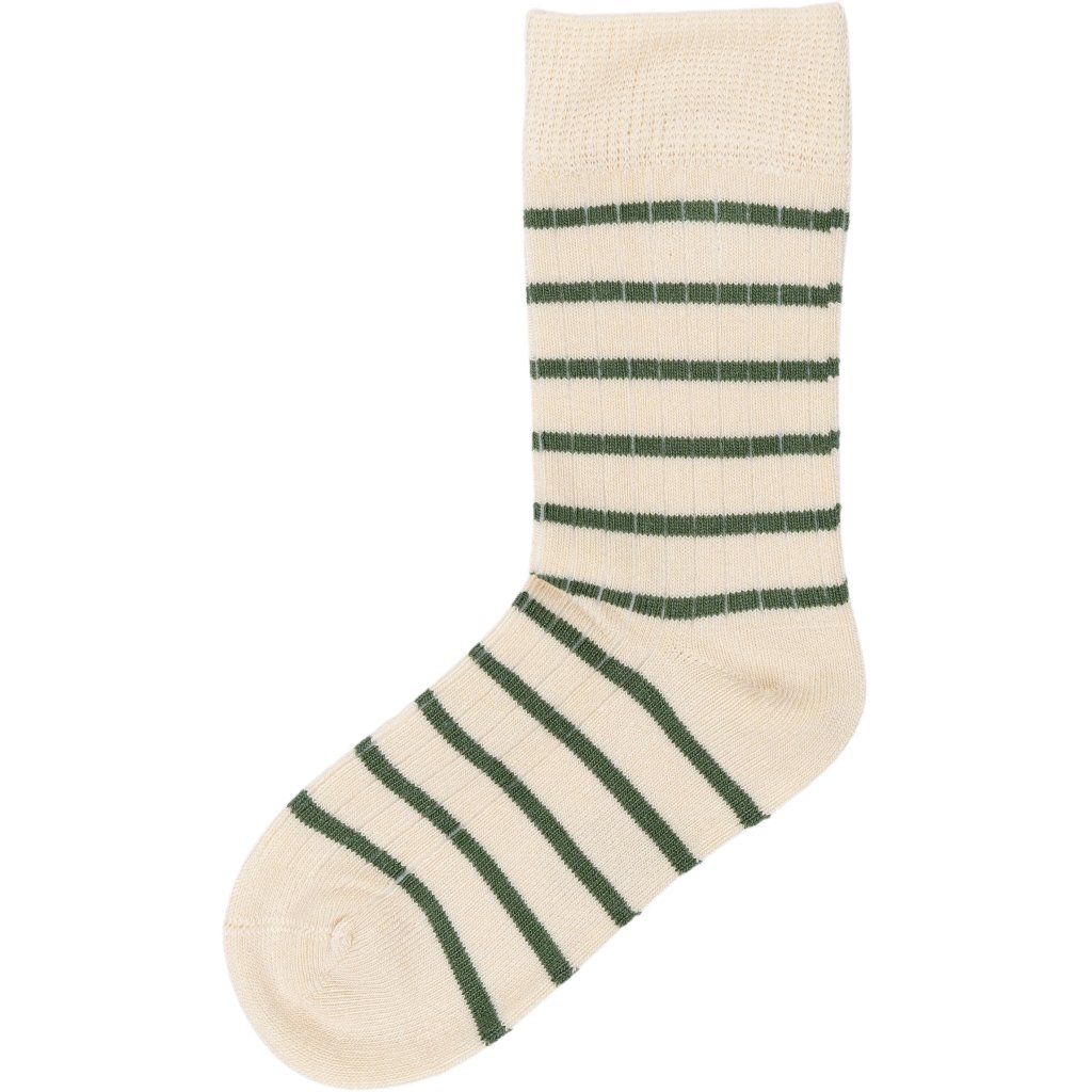 Strmpe bambus, striber- Emrald green/Off white