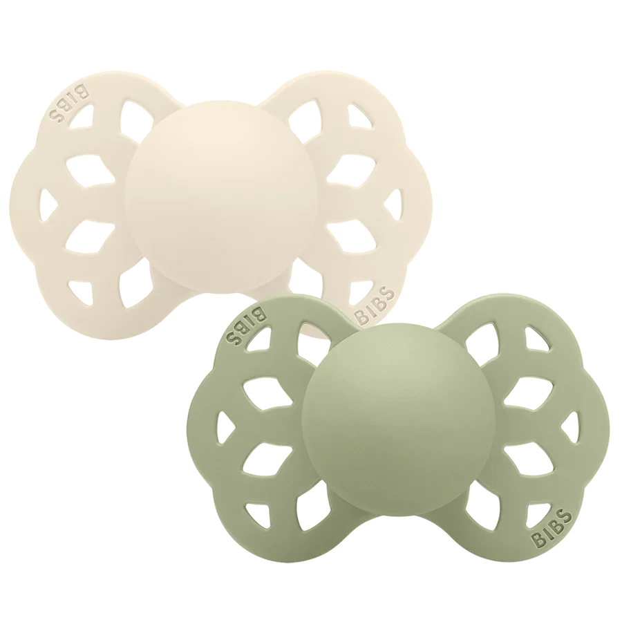 Bibs, Infinity 2 PACK - Ivory/Sage- Anatomisk, str 1