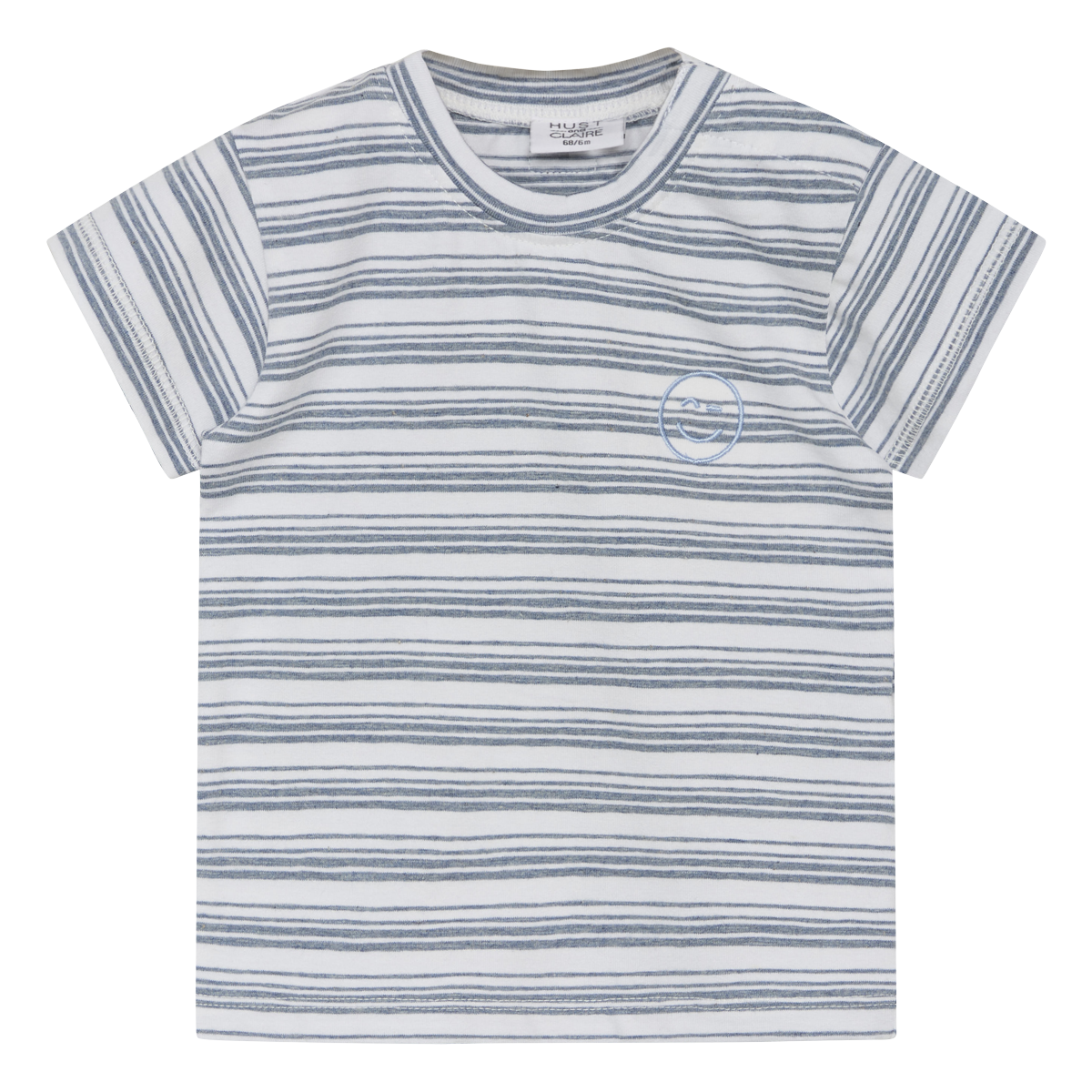 T-shirt - Arthur - Blue Fog Melange m. Striber