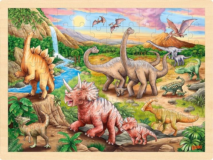 Puslespil "Dinosauer gang"