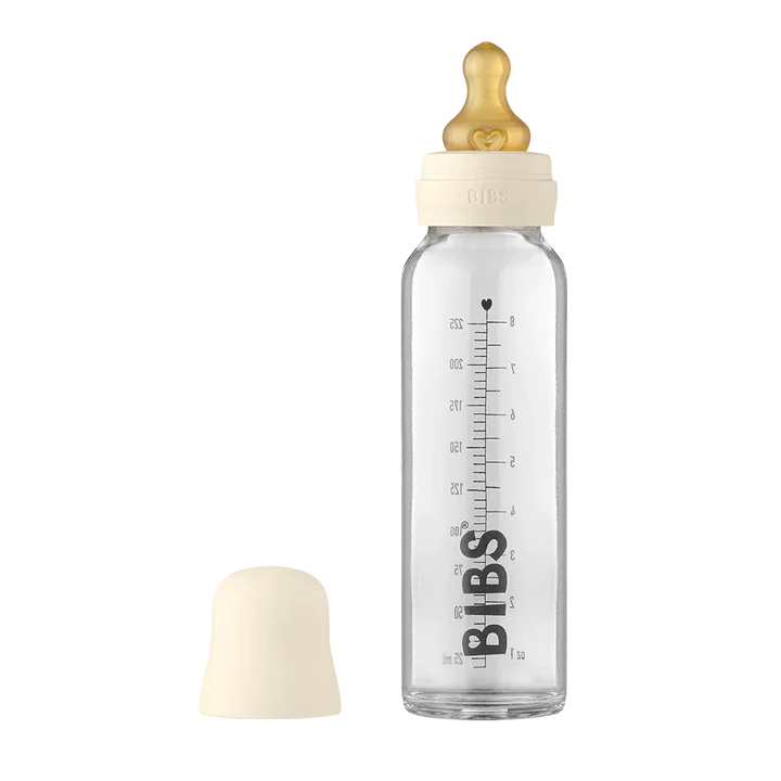 BIBS glas flaske st, 225ml- Ivory.
