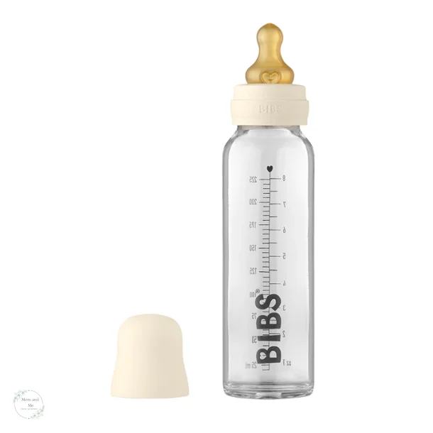 BIBS glas flaske st, 225ml- Ivory.