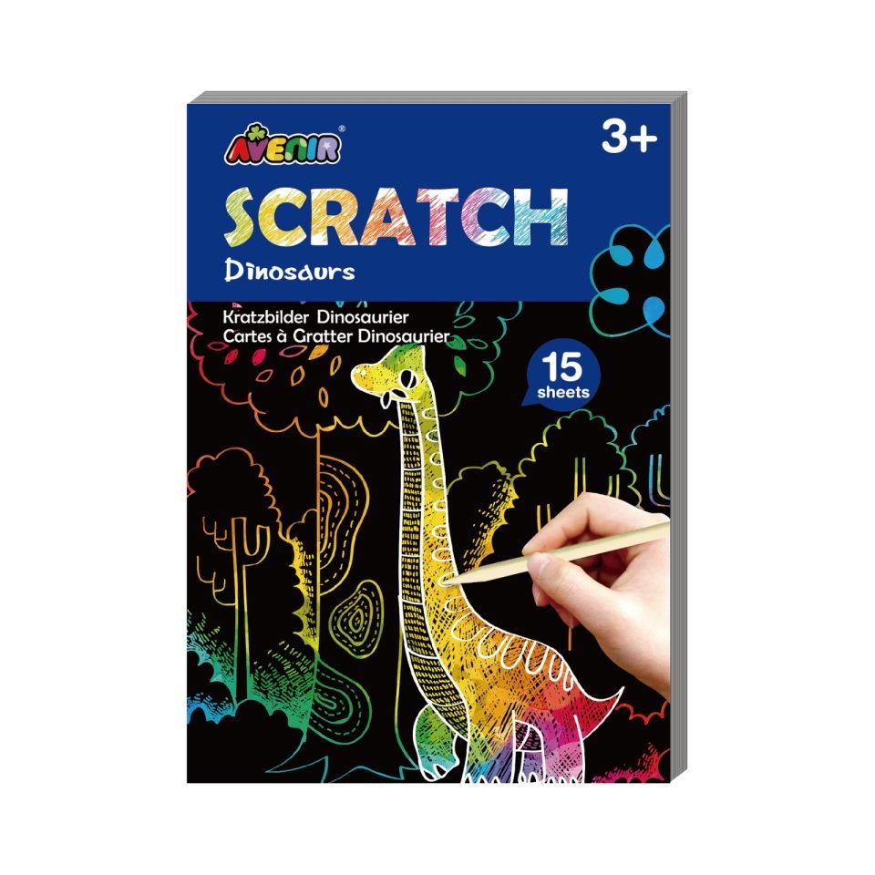 Mini scratch bog - dinosaurusser