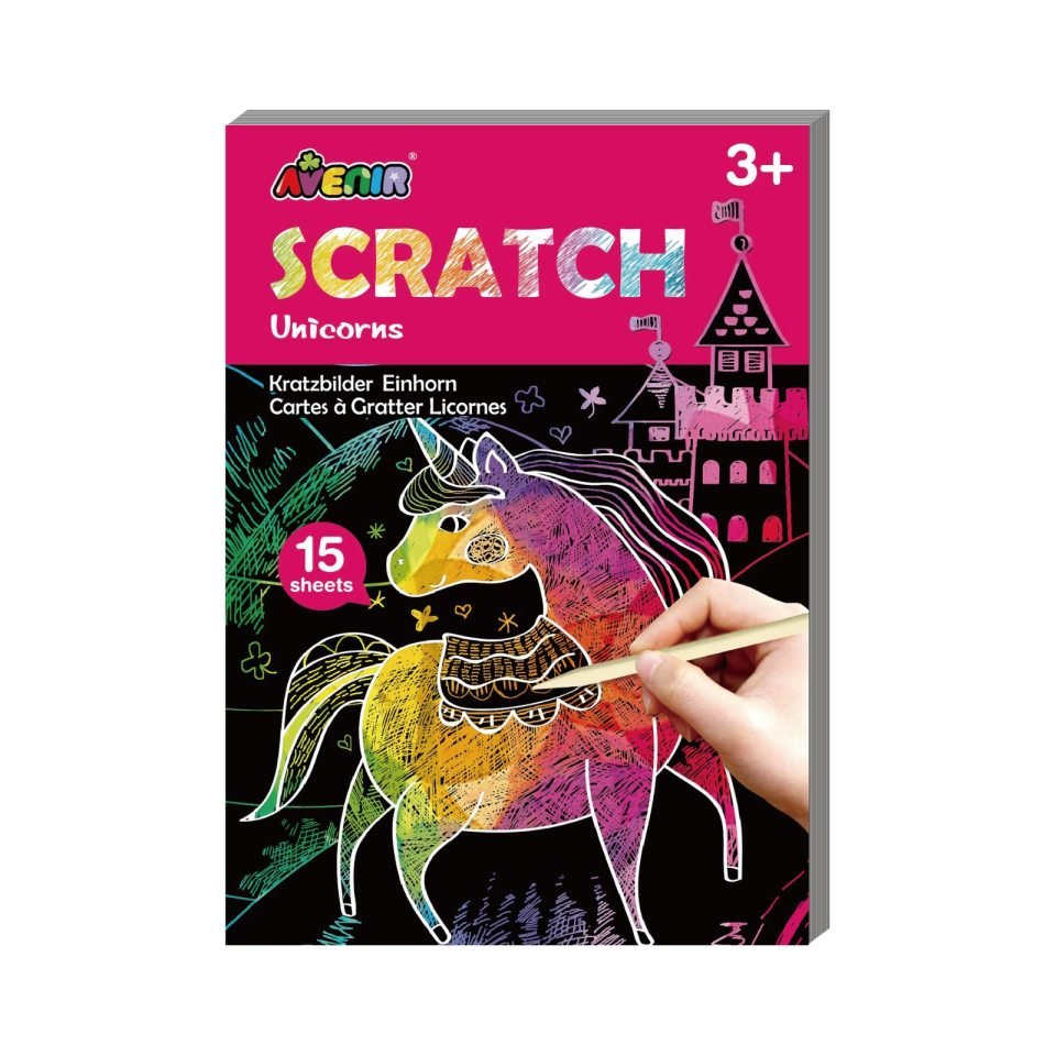Mini scratch bog - enhjrninger