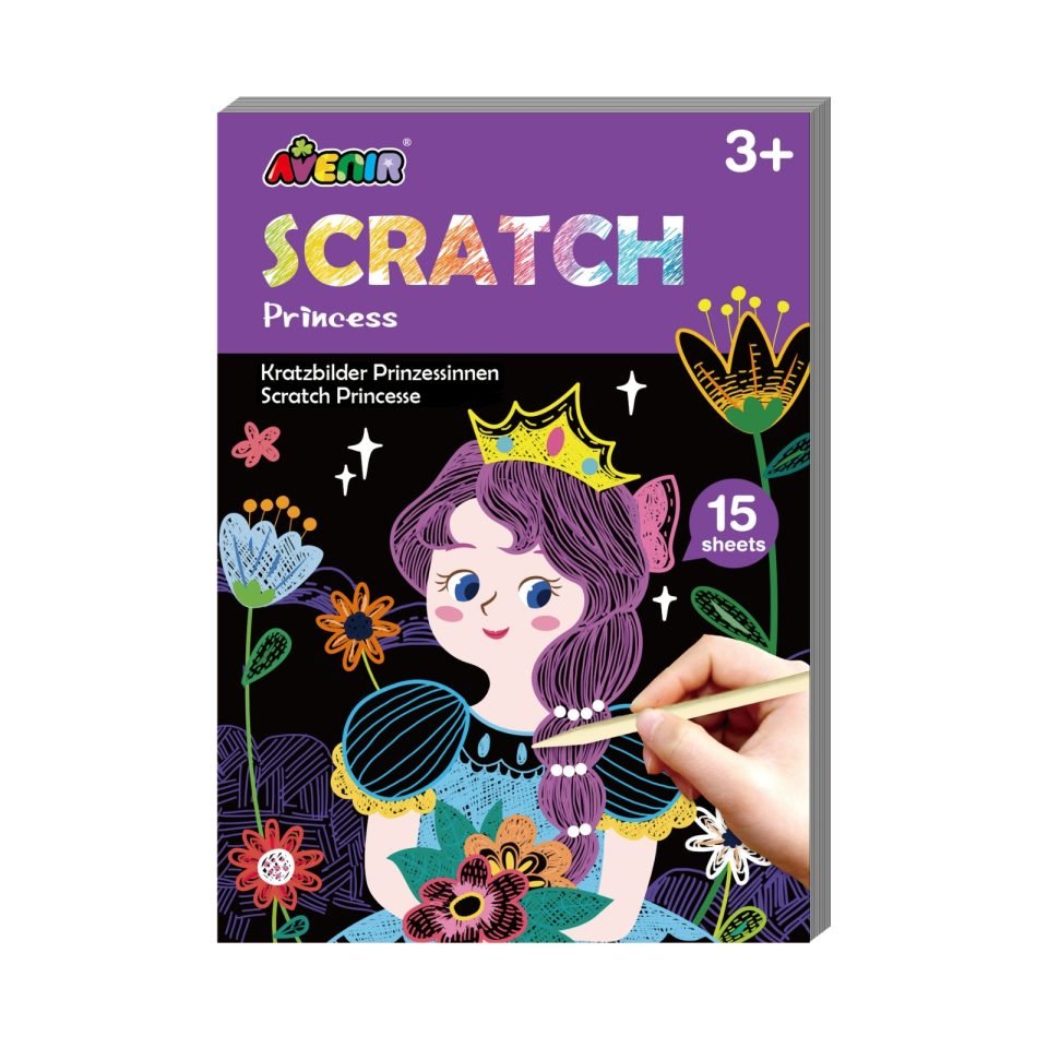 Mini scratch bog - prinsesse