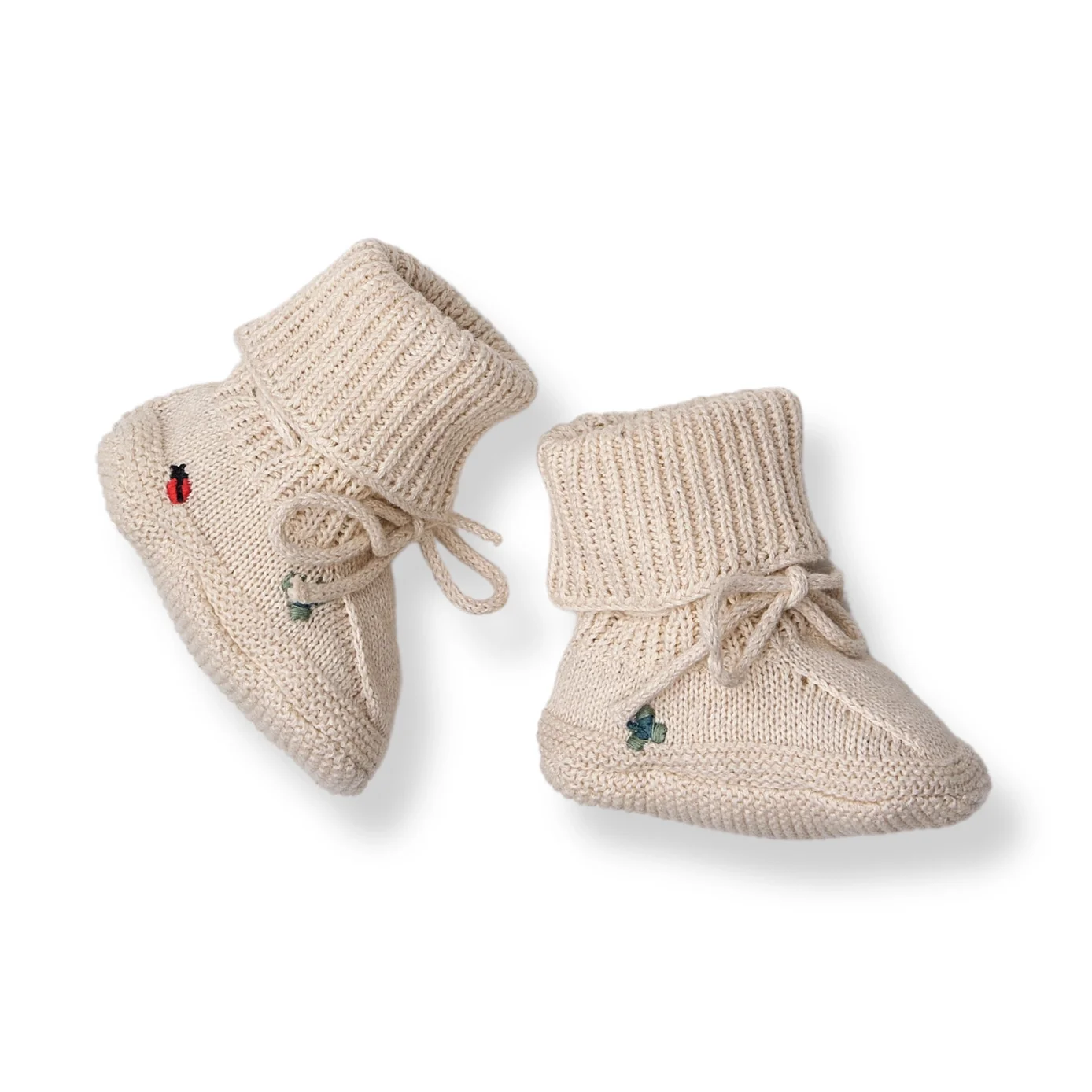 Babyfutter - kologisk bomuld - Strikket - Creme &amp; Broderi
