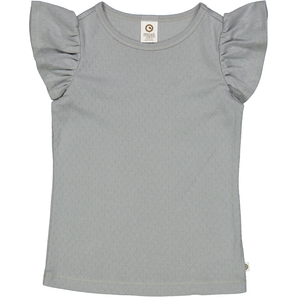 T-shirt jasmin, Pointelle- Jasmin blue