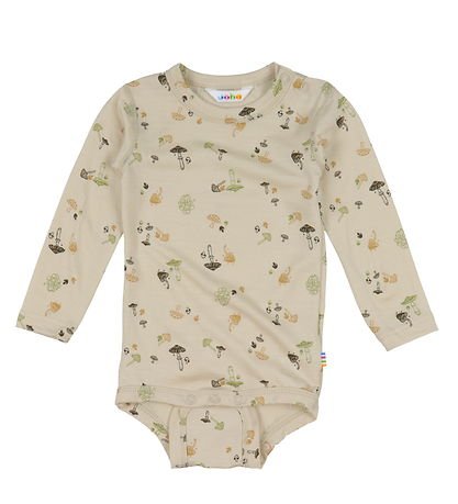 Joha Body l/ - Uld - Beige m. Svampe