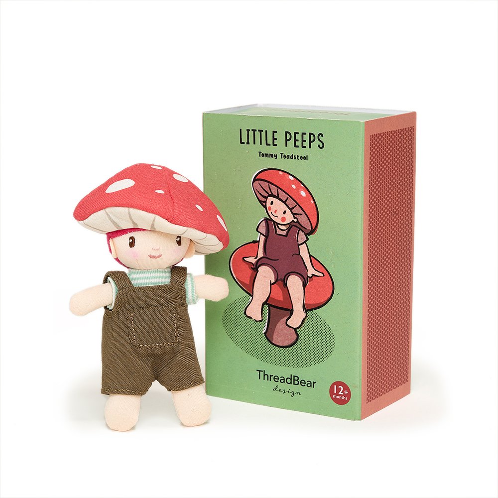 ThreadBear - Dukke - Little Peeps - Tommy Toadstool 13,5 cm