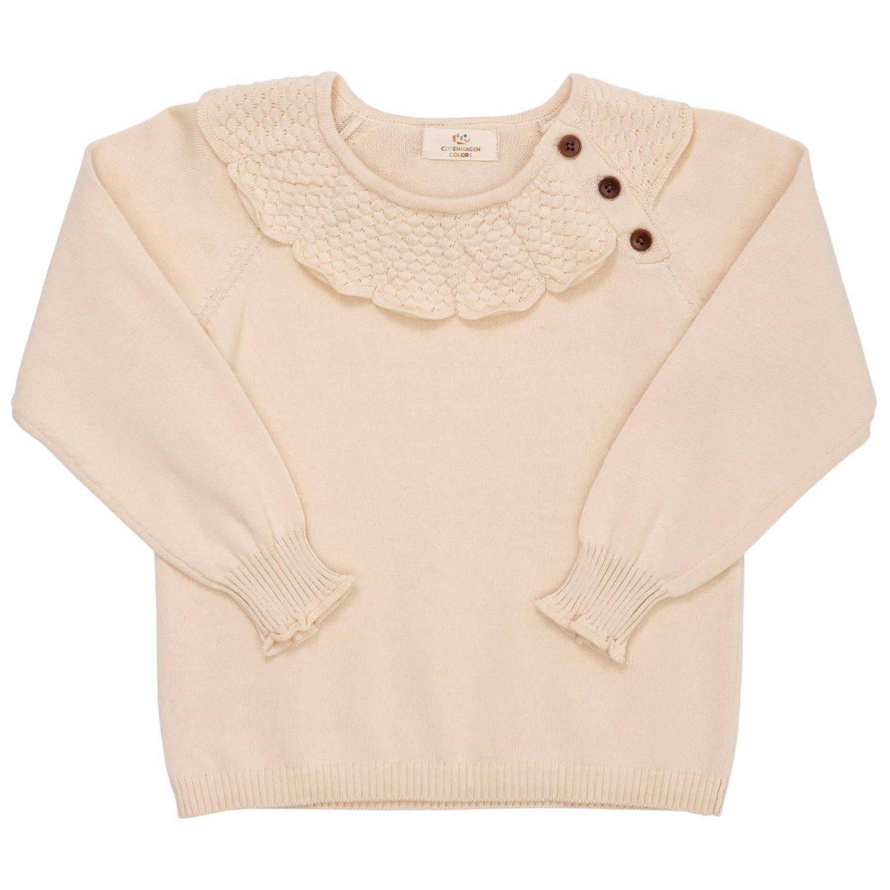 Strik bluse, Margueritte- Cream